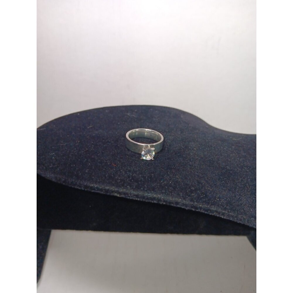 Wide Band Solitaire Womens Costume Diamond Ring